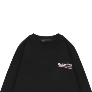 Balenciaga Political Wave Logo Crewneck Sweatshirt Black