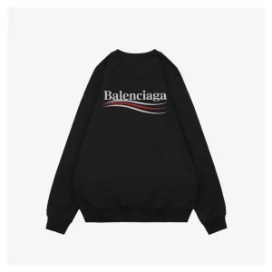 Balenciaga Political Wave Logo Crewneck Sweatshirt Black Back side