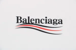 Balenciaga Political Wave Logo Crewneck Sweatshirt White