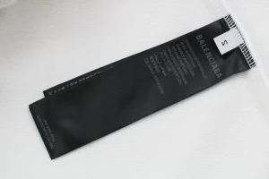 Balenciaga Political Wave Logo Crewneck Sweatshirt White Wash tag