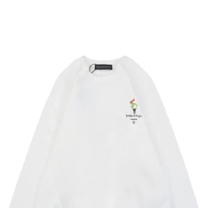 Balenciaga Torch Logo Crewneck Shirt White