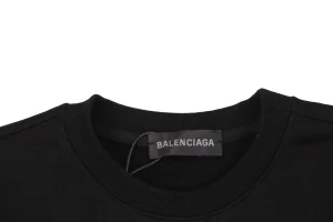 Balenciaga Torch Logo Crewneck Shirt Black Neckline