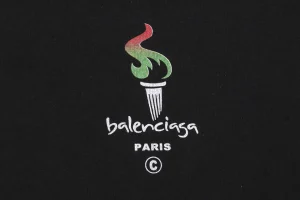Balenciaga Torch Logo Crewneck Shirt Logo Print