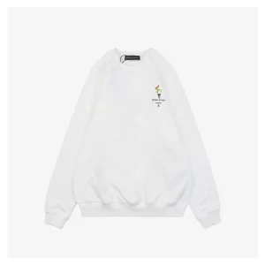 Balenciaga Torch Logo Crewneck Shirt White Front side