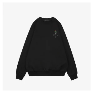 Balenciaga Torch Logo Crewneck Shirt Black Front side