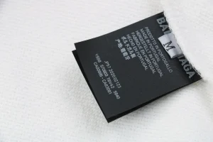 Balenciaga Vertical Multilogo Embroidered Crewneck Shirt White Wash tag