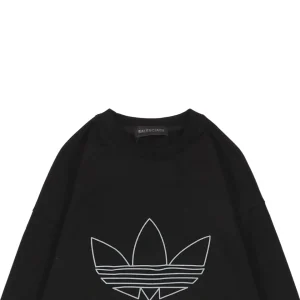 Balenciaga x Adidas Trefoil Logo Crewneck Shirt Black