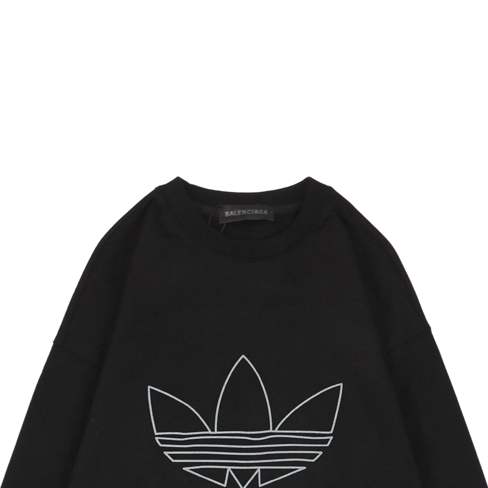 Balenciaga x Adidas Trefoil Logo Crewneck Shirt Black