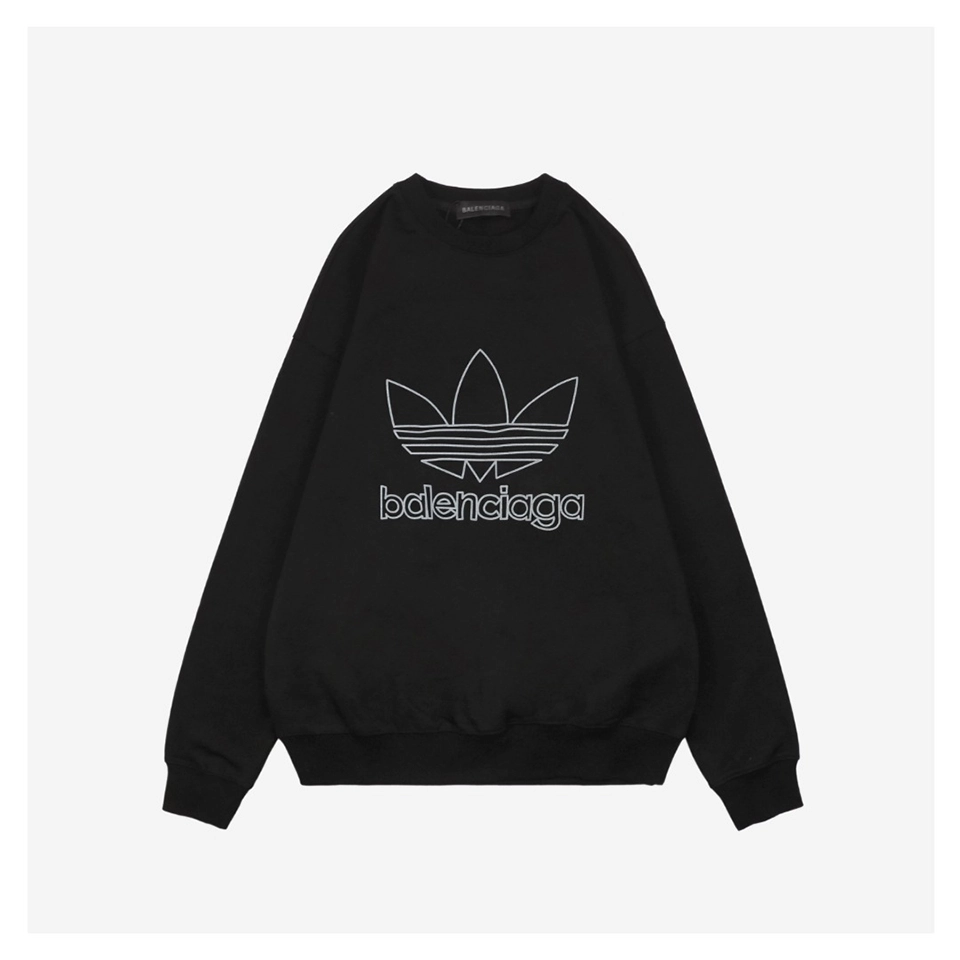 Balenciaga x Adidas Trefoil Logo Crewneck Shirt Black