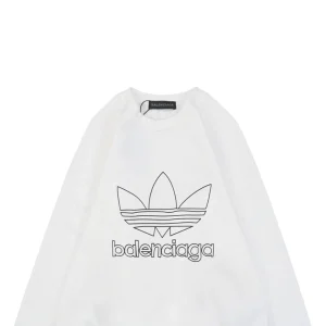 Balenciaga x Adidas Trefoil Logo Crewneck Shirt White