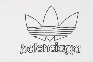 Balenciaga x Adidas Trefoil Logo Crewneck Shirt White Front side Logo
