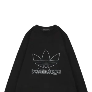 Balenciaga x Adidas Trefoil Logo Crewneck Shirt Black
