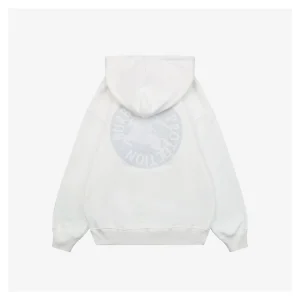 Burberry Equestrian Knight Embossed Logo Hoodie White Back side