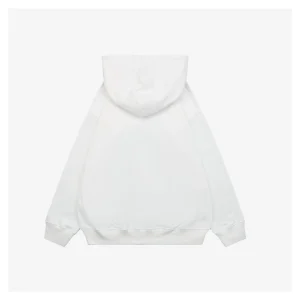 Fendi Mesh Embroidered Logo Hoodie White Back side