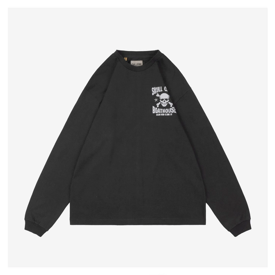 Gallery Dept Skull Surfing Foil Glitter Print Shirt Front side