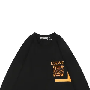 L Hollow Logo Pocket Detail Shirt Black