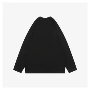 L Hollow Logo Pocket Detail Shirt Black Back side