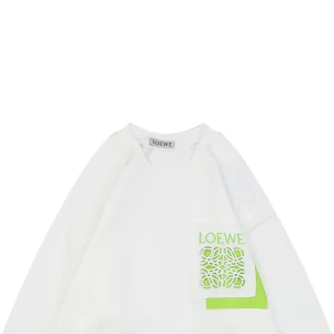 L Hollow Logo Pocket Detail Shirt White