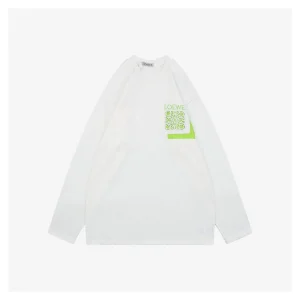 L Hollow Logo Pocket Detail Shirt White Front side