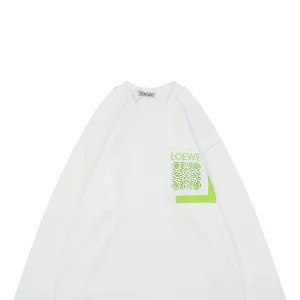 L Hollow Logo Pocket Detail Shirt White