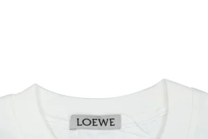 L Hollow Logo Pocket Detail Shirt White Neckline