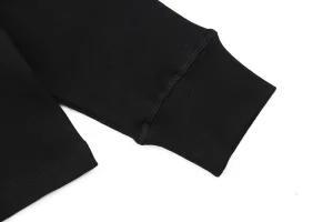 L Small Anagram Embroidery Crewneck Sweatshirt Black