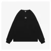 L Small Anagram Embroidery Crewneck Sweatshirt (Black/White)