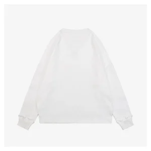 L Small Anagram Embroidery Crewneck Sweatshirt White Back side