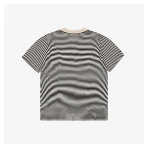 LP Elvo Striped Contrast Collar Knit Polo T-shirt Back side