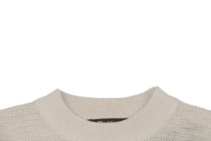 LP Multicolor Striped Knit T-shirt Neckline