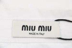 MM Boxyfit Logo Patch Shirt White Logo tag