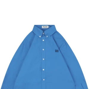 MM Boxyfit Logo Patch Shirt Blue