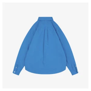 MM Boxyfit Logo Patch Shirt Blue Back side