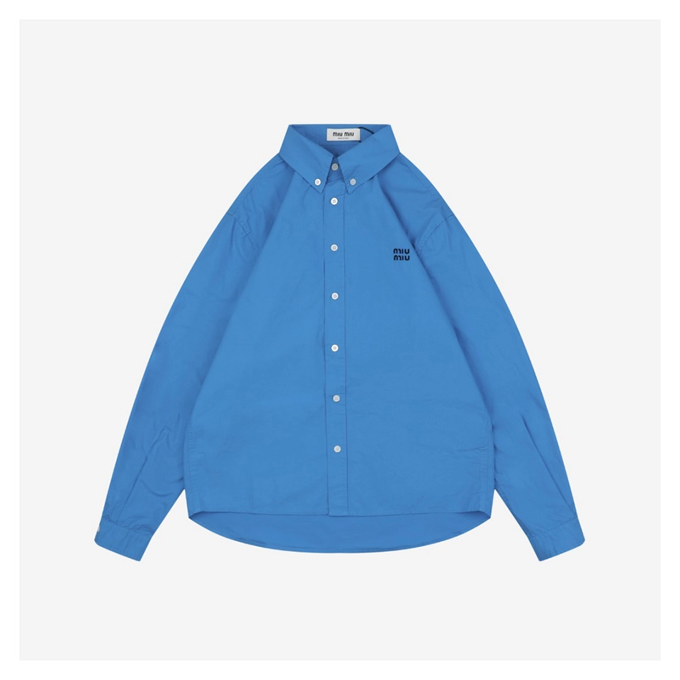 MM Boxyfit Logo Patch Shirt Blue