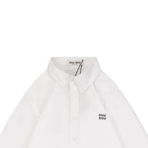 MM Boxyfit Logo Patch Shirt White