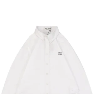 MM Boxyfit Logo Patch Shirt White