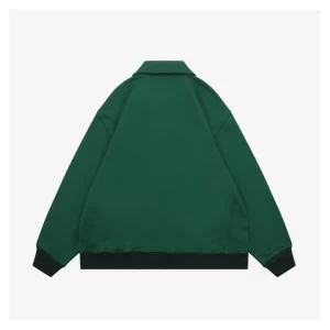 MM Embroidered Half-Zip Sweatshirt Green Back side