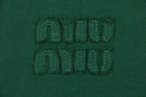 MM Embroidered Half-Zip Sweatshirt Green Logo