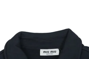 MM Patch Logo Half-Zip Colorblock Sweatshirt Neckline