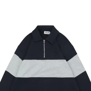 MM Patch Logo Half-Zip Colorblock Sweatshirt