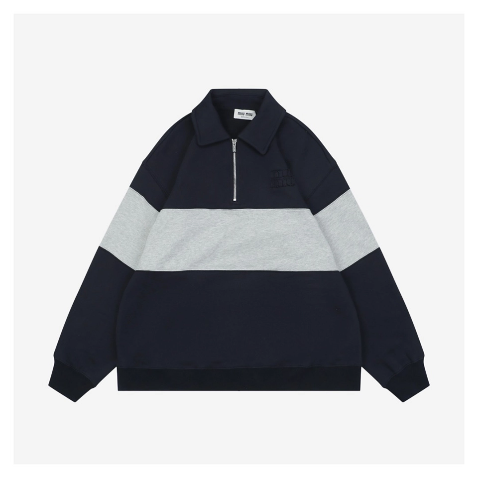 MM Patch Logo Half-Zip Colorblock Sweatshirt