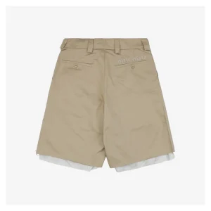 MM Striped-Lining Tailored Shorts Back side