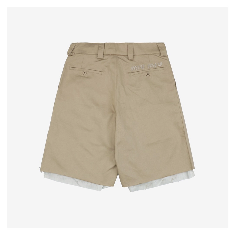 MM Striped-Lining Tailored Shorts Back side