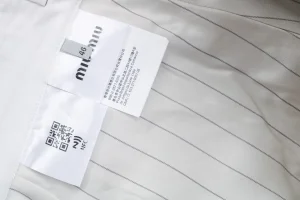 MM Striped-Lining Tailored Shorts Wash tag