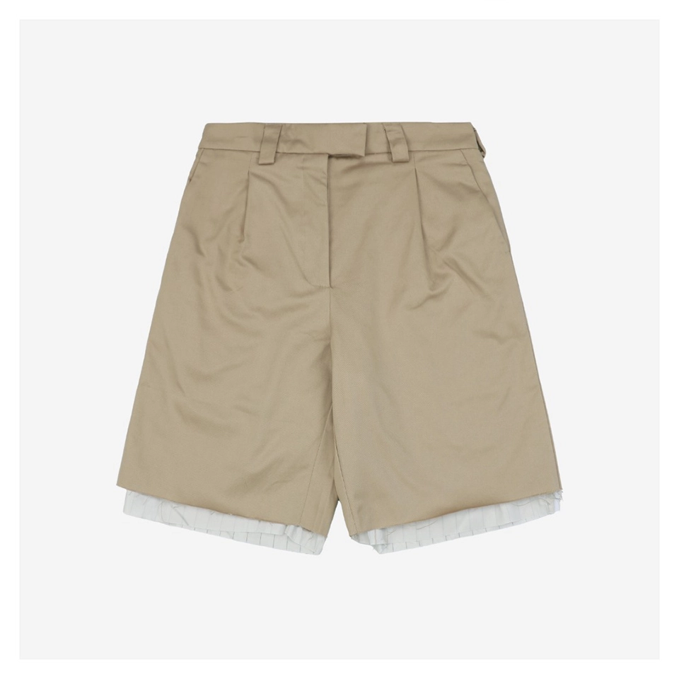 MM Striped-Lining Tailored Shorts