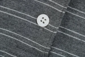 MM Striped Logo Patch Polo Shirt Grey/Black Button