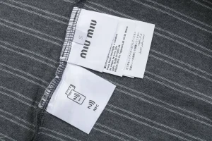 MM Striped Logo Patch Polo Shirt Grey/Black Wash tag