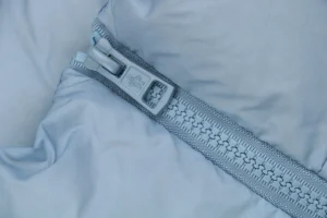 Moncler Citala Large Logo Down Jacket Blue Zipper end