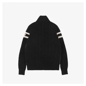 Moncler Double-Stripe Sleeve Panel Down Jacket Black