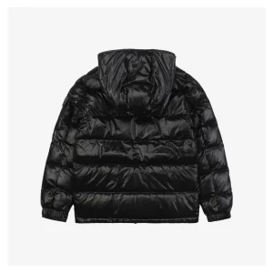 Moncler Maya Logo Patch Hooded Down Jacket